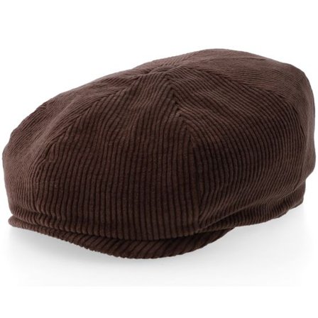 Stetson - Brun traditionalbeanie Keps - 8-panel Cap Corduroy Garage Theme Coffee Bean Flat Cap @ Hatstore