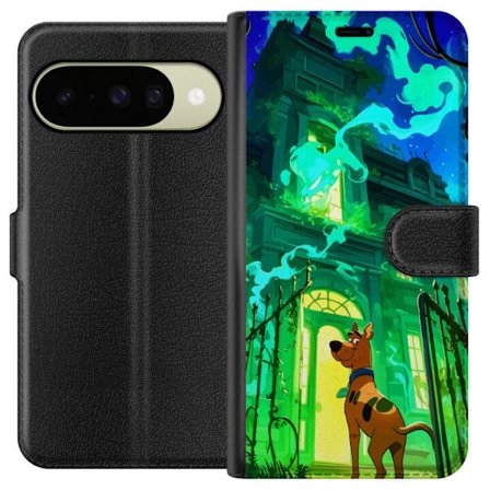 Yhteensopiva Lompakkokotelo Google Pixel 10 Scooby Doo juliste aavekoti sarjakuvamysteeri koira retrot sarja aave vihreä pelottava Halloween taide
