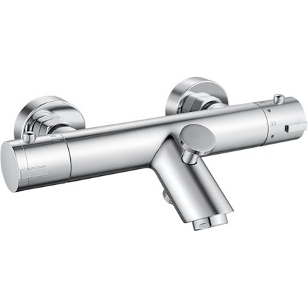 Termostatisk duschblandare, termostatisk badblandare i mässing, badkarsblandare med säkerhetsavstängning vid 38°C