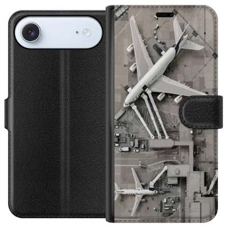 Kompatibelt Plånboksfodral till Apple Apple iPhone 17 Air Flygplats ovanifrån med stora passagerarflygplan på plattan, detaljerat aviationmotiv per