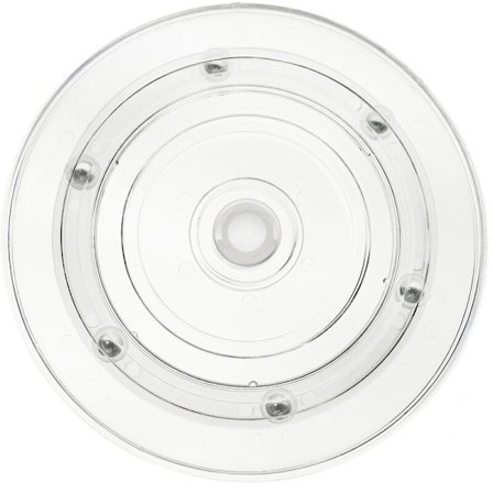 Manuell transparent skivspelare (150 mm diameter och 12 mm höjd)