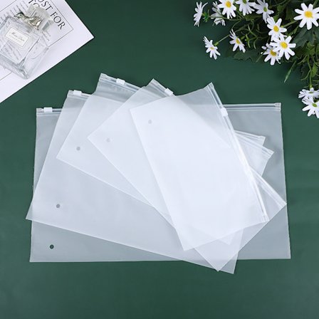 50-Styks gennemsigtige/frosted PE Ziplock-poser til opbevaring af tøj