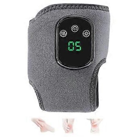 Emsense Trådløs Fodmassager: Bærbare Triple Vibrationsindstillinger, Opvarmet Ankelstøtte til Hjem, Kontor & Rejser - 1 Styk