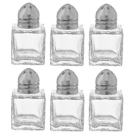 Mini Salt- og Peberbøsser, 15 ml Glas Cube Restnt Salt- og Peberbøsser #YoGu