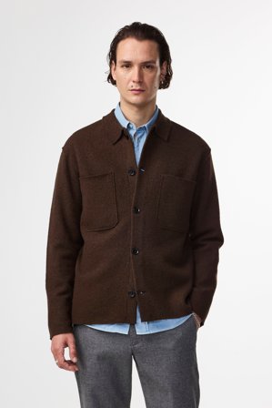 NN07 Jonas Overshirt male Brown Wool