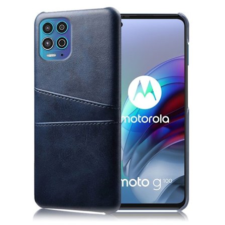 Dual Card Etui Motorola Moto G100 / Edge S - Blå