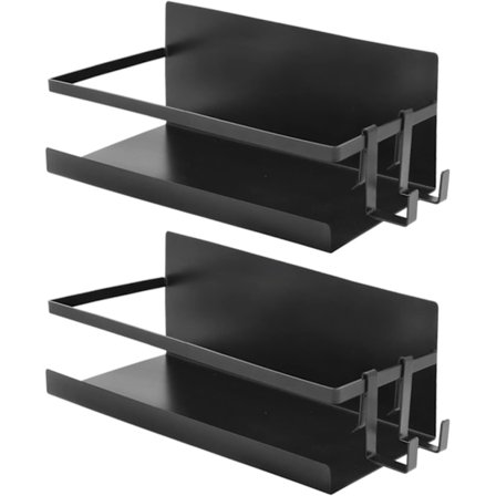 2 x Magnetisk Hylle Sett for Kjøleskap med 4 kroker - Selv-,ZQKLA