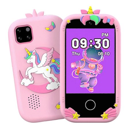 Smarttelefon til børn, Touchscreen HD Dual Kamera Mobiltelefon til børn, Julefødselsdagsgaver Dinosaur Børnelege Telefon, Førskolelæring Educatio[HK]