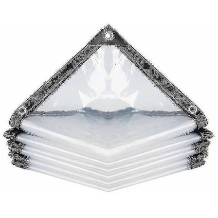 Transparent Vandtæt Presenning Med Øjer, PE Multifunktionel Vandtæt Rivfast Ultralet Presenning (Størrelse: 2*3m)-e -FA-