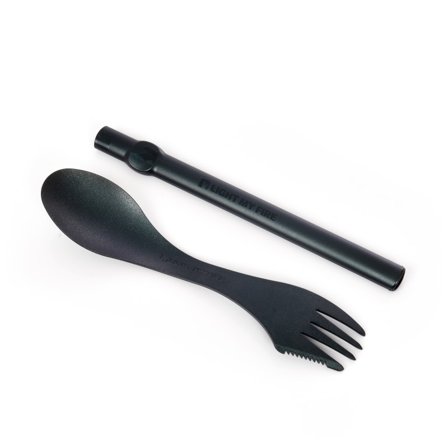 Light My Fire Spork and Straw eating utensils Black OneSize