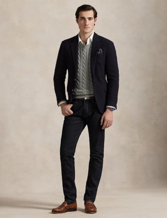 Polo Ralph Lauren 5/1 Roving Cotton-Lsl-Plo - Grey - M