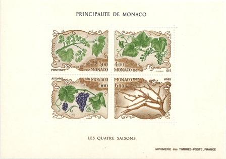Monaco 1987 - YT BF 38 (1581-1584) - Postfrisk miniark - Postfrisk