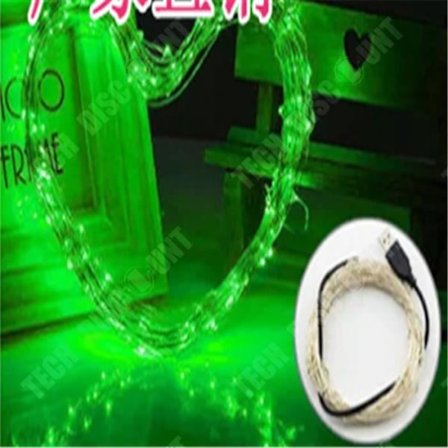 Ljusgirlang LED - TD - Grön - 1M - 10 lampor - Inomhus