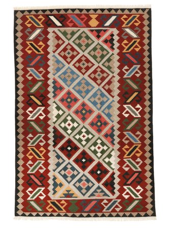 Oriental Kilim Qashqai Rug 197X306 Dark Red/Black Persia