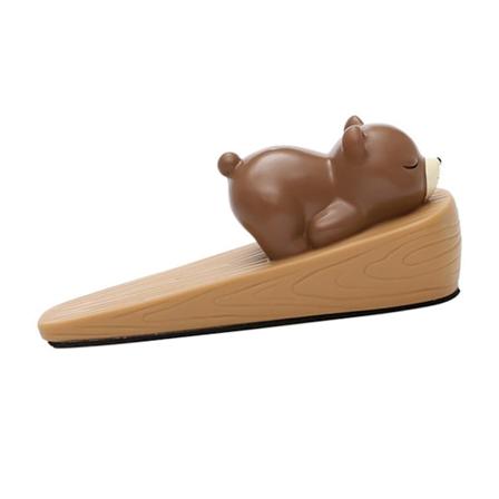 Suloinen eläimen muotoinen ovenpysäytin, törmäyksenesto, tuulenpitävä, estää liukumisen, hauska koristeellinen kiilaovenpysäytin, pieni karhu