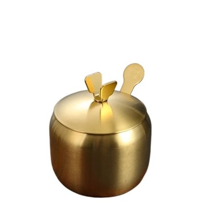 Kryddburk Burk Förvaringslåda GULD FJÄRIL 8,5CM