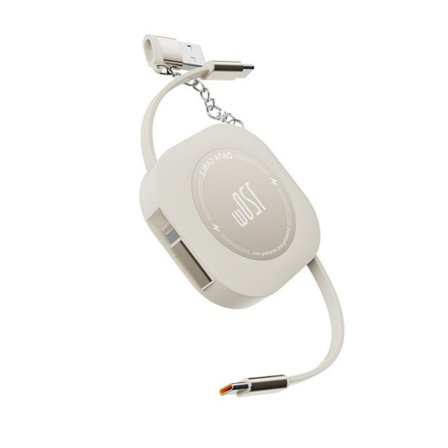 Bærbar Fleksibel Uttrekkbar Ladekabel for Telefon med USB C-kontakter Hurtig Strømforsyning Egnet for Mobile Enheter