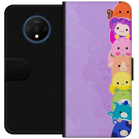 Kompatibelt Lommeboketui til OnePlus 7T Mørk silhuett av Jesus med tornekroner mot svart bakgrunn med sterk kontrast og hvit typografi