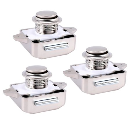 3 st. Bilslås Diameter 26mm Husvagn Båt Motor Skåp Låda Lås Knapplås Nickel