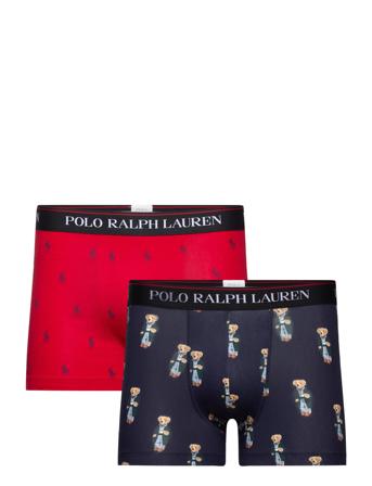 Classic Stretch-Cotton Trunk 2-Pack Bokserit Red Polo Ralph Lauren Underwear
