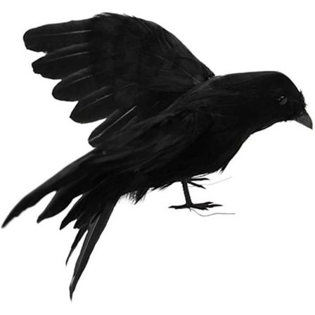 Realistisk krage halloween dekoration bondegårds haveindretning 30 cm med vinger