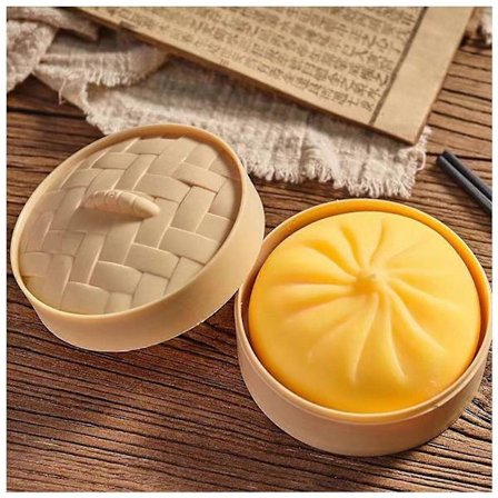 Stor Dumpling Squishy Stress Relief Leke med Glitter, Jumbo Fidget for Voksne og Barn