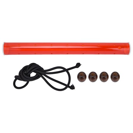 Langt rør fuglemater rød gjennomsiktig utendørs fuglemater rør villfuglmating rør for hage