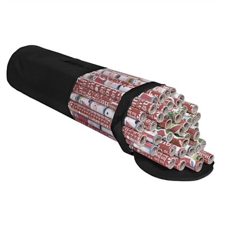 Förvaringsväska för presentpapper - Svart - Rymmer upp till 24 rullar