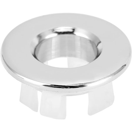 Diskbänksbräddarringsinsats Mässing Runt cover i reservdelar för handfat köksbadrum, (silver)