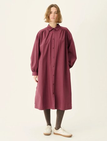 Rue de Tokyo Douka Organic Garment Dyed Poplin - Burgundy - S