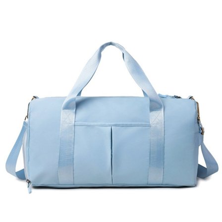 Sports Gym Taske Til Rejser Duffel Taske Med Våd Lomme Og Sko Rum (Isblå)