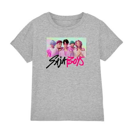 K-Pop Demon Hunters Børn/Kids Saja Boys Fotoram T-shirt Heather Grey