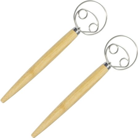 2-pak Visp af rustfrit stål, dejvisp