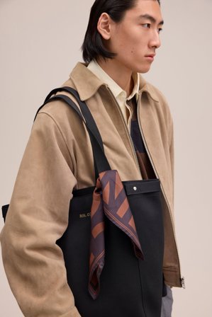 NN.07 Tact Schal Herren Braun Silk