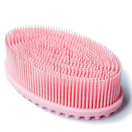 Silikon Kroppsskrubb Exfolierande Bad Kroppsborste För Dusch, Rosa