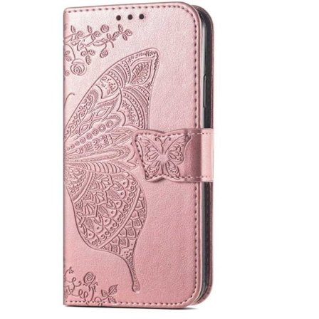 OnePlus 8 Pro -lompakkokotelo, PU-nahkainen 4-POCKET Motif Butterfly
