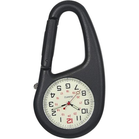 Hot Watch, karabinklokke, ryggsekkbelte lommeklokke med lysende urskive for fotturer eller klatring