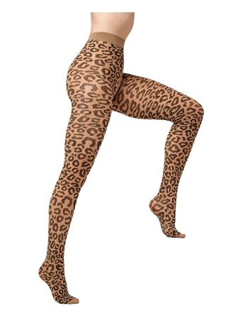 Leopard Tights Brown Sneaky Fox