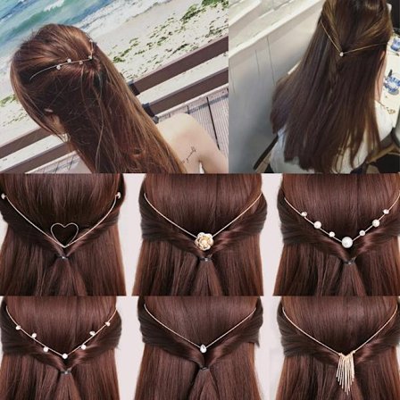 Kvinnor hårband bröllop diadem pärla Kristall