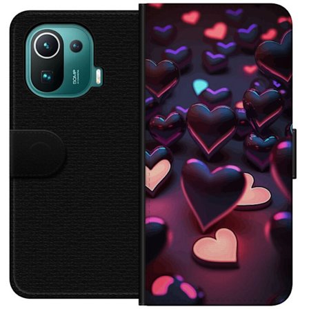 Kompatibelt Lommeboketui til Xiaomi Xiaomi Mi 11 Pro Midnattshjerter