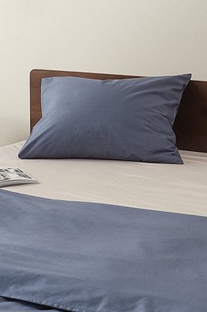 Jotex - Percale Pudebetræk - Økologisk Tordenblå - ZACK - Køb Pudebetræk hos Jotex