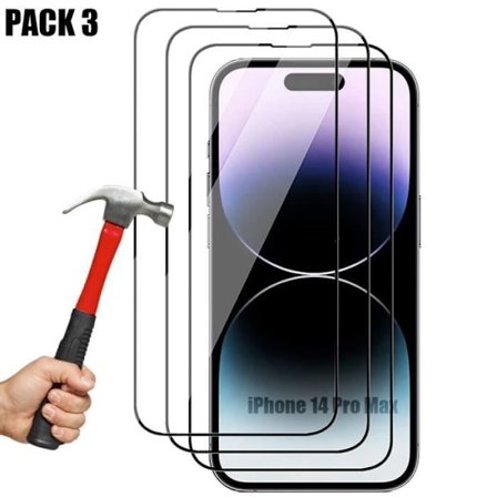 3 x helhärdat glas för iPhone 14 Pro Max (6,7") helskärmsskydd