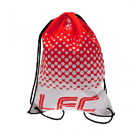 Liverpool FC Fade Design Dragsko Gym Bag 44 x 33cm Röd/Vit Red/White/Black 44 x 33cm