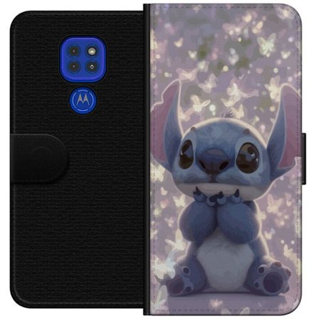 Kompatibelt Plånboksfodral till Motorola Motorola Moto G9 Play Stitch söt kawaii fjärilar ljus magisk Disney