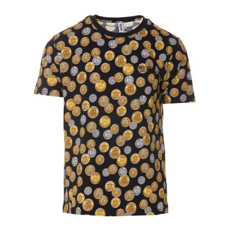Moschino, T-Shirts Zwart, Heren, Maat:XL,elastisch