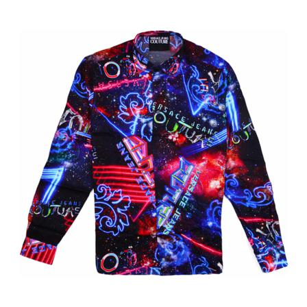 Versace Jeans Couture, Shirts Zwart, Heren, Maat:S