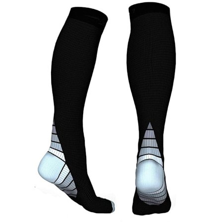 Knæhøje kompressionsstrømper til løb og sport - Grå L/XL