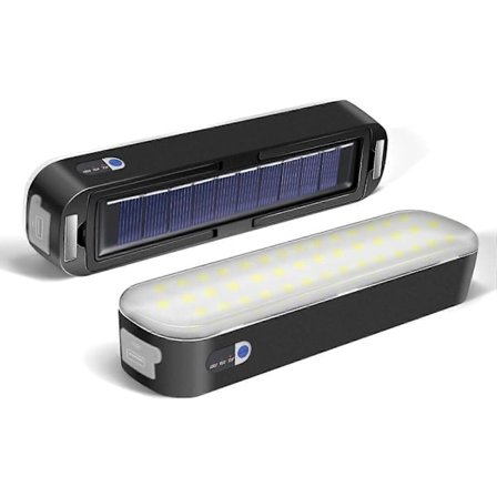 1 x LED Solarlampa Campinglykta Magnetisk Utomhustältlampa 6000 mAh USB Uppladdningsbar Campingtillbehör Powerbank Nödljus för Strömavbrott (B