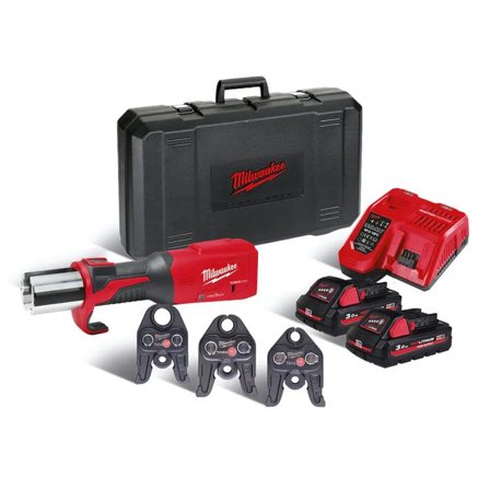 Milwaukee M18 ONEBLHPT-302C TH-SET Pressemaskin med TH-bakke, batteri og lader, Maskiner