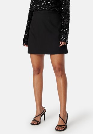 Pieces Bosella HW Skirt Black Klær